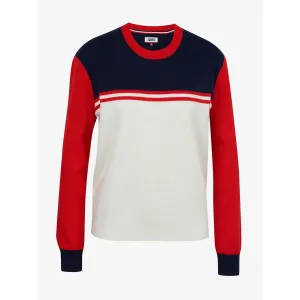 Červeno-biely dámsky sveter Tommy Hilfiger #701801