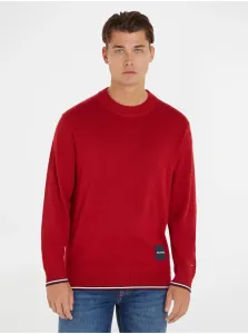 Red men's sweater with silk Tommy Hilfiger - Men #7988090