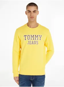 Yellow Mens Sweatshirt with Tommy Jeans Entry Graphi - Men