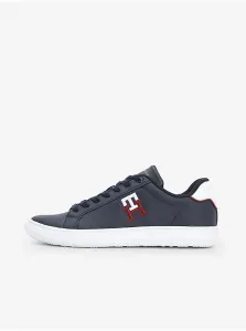 Tommy Hilfiger Dark blue Mens Leather Sneakers Tommy Jeans - Men #582858