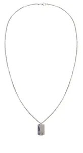 Tommy Hilfiger Moderný oceľový náhrdelník s vojenskou známkou 2790437