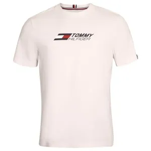 Tommy Hilfiger ESSENTIALS BIG LOGO S/S TEE Pánske tričko, biela, veľkosť M