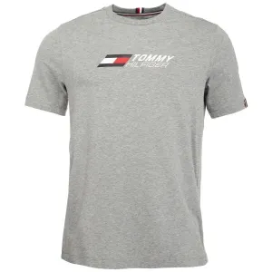 Tommy Hilfiger ESSENTIALS BIG LOGO S/S TEE Pánske tričko, sivá, veľkosť #5201099