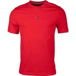 Tommy Hilfiger ESSENTIALS SMALL LOGO S/S Pánske tričko, červená, veľkosť L