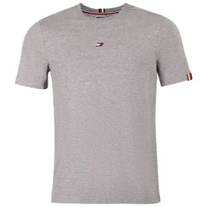 Tommy Hilfiger ESSENTIALS SMALL LOGO S/S TEE Pánske tričko, sivá, veľkosť M