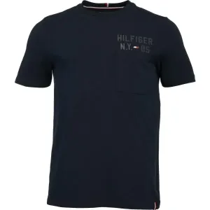 Tommy Hilfiger GRAPHIC S/S TEE Pánske tričko, tmavo modrá, veľkosť