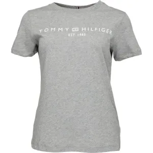 Tommy Hilfiger LOGO CREW NECK Dámske tričko, sivá, veľkosť L