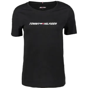 Tommy Hilfiger REGULAR C-NK GRAPHIC TEE SS Dámske tričko, čierna, veľkosť S
