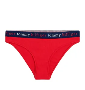 TOMMY HILFIGER - Tommy červené nohavičky z organickej bavlny