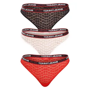 3PACK Women's Thongs Tommy Hilfiger multicolor
