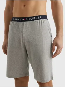 Šedé pánske melírované teplákové kraťasy Tommy Hilfiger Underwear #5543910