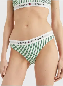 Zelený dámsky pruhovaný spodný diel plaviek Tommy Hilfiger Underwear #5543374