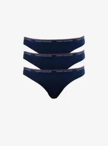 Sada troch dámskych nohavičiek v tmavomodrej farbe  Tommy Hilfiger Underwear #5523878