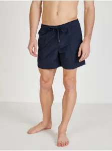 Tommy Hilfiger MEDIUM DRAWSTRING Pánske plavecké šortky, tmavo modrá, veľkosť M