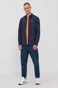 Bavlnená košeľa Tommy Jeans pánska, tmavomodrá farba, regular, s klasickým golierom #177680