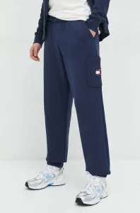 Bavlnené tepláky Tommy Jeans pánske, tmavomodrá farba, jednofarebné #9221910