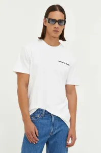 Bavlnené tričko Tommy Jeans biela farba, s nášivkou #8700022