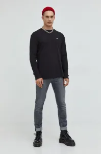 Bavlnený sveter Tommy Jeans pánsky, čierna farba, tenký, #8937129