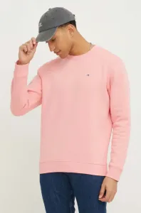 Mikina Tommy Jeans pánska,ružová farba,melanžová,DM0DM09591