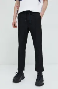 Nohavice Tommy Jeans pánske, čierna farba, rovné #6565231