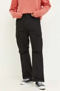 Nohavice Tommy Jeans pánske, čierna farba, rovné #8742539