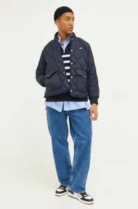 Páperová bunda Tommy Jeans pánska, tmavomodrá farba, prechodná #9032883