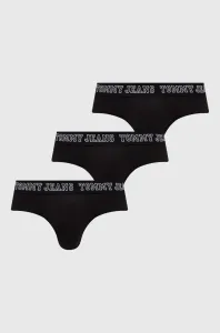 Slipy Tommy Jeans 3-pak pánske, čierna farba