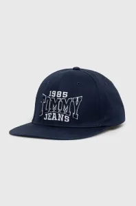 Bavlnená šiltovka Tommy Jeans tmavomodrá farba, s nášivkou #8660240