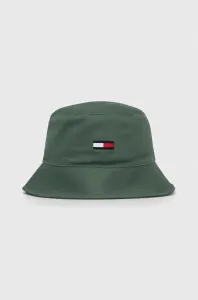Bavlnený klobúk Tommy Jeans zelená farba, bavlnený #8657455