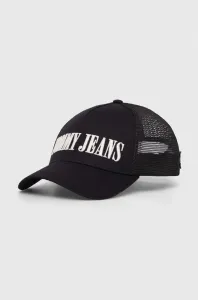 Šiltovka Tommy Jeans čierna farba, s nášivkou #8447601