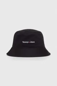 Bavlnený klobúk Tommy Jeans čierna farba, bavlnený #8657958