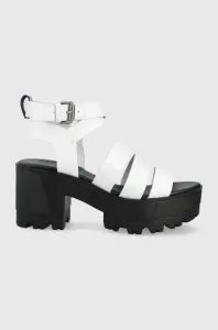 Kožené sandále Tommy Jeans dámske, biela farba, na platforme #217532