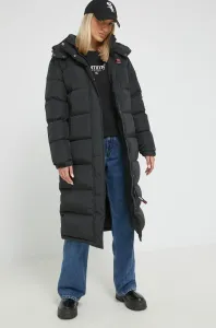 Páperová bunda Tommy Jeans dámska, čierna farba, zimná, #7440412
