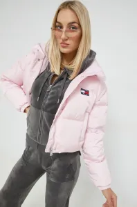 Páperová bunda Tommy Jeans dámska, fialová farba, zimná, oversize #5886775