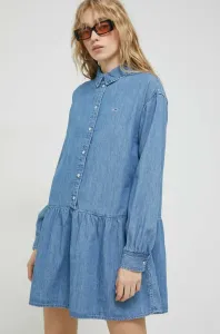 Rifľové šaty Tommy Jeans mini, áčkový strih #9012082