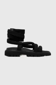 Sandále Tommy Jeans CHUNKY SANDAL dámske, čierna farba, na platforme, EN0EN02073