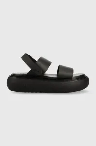 Sandále Tommy Jeans VOLUME SANDAL STRIPE dámske, čierna farba, na platforme, EN0EN02077 #9021850