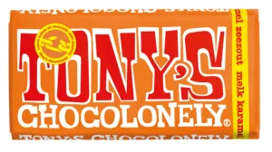 Tony's Chocolonely Mliečna čokoláda, karamel a morská soľ 180 g