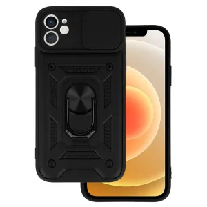 Top Slide Camera Armor Case obal, iPhone 12, čierny