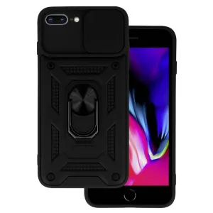 Top Slide Camera Armor Case obal, iPhone 7 Plus / 8 Plus, čierny