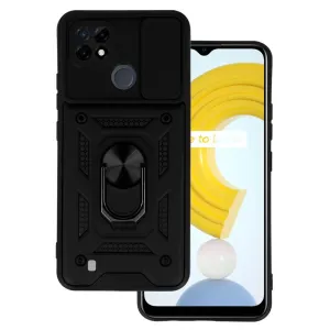 Top Slide Camera Armor Case obal, Realme C21, čierny