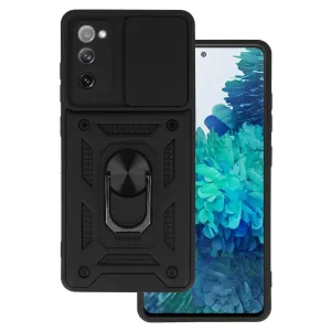 Top Slide Camera Armor Case obal, Samsung Galaxy S20 FE / Lite, čierny