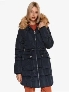 Tmavomodrý prešívaný zimný kabát TOP SECRET #723161