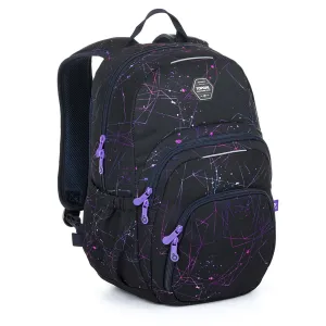 Čierno-fialový študentský batoh Topgal SKYE 24031