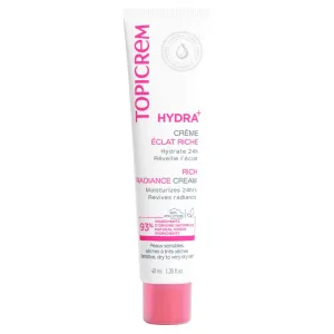 Topicrem HYDRA+ Rich Moisturizing Radiance Cream 40 ml denný pleťový krém unisex na zmiešanú pleť; na dehydratovanu pleť; na citlivú a podráždenú pleť