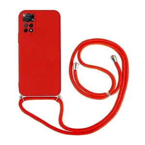 TopQ Kryt Xiaomi Redmi Note 11S červený so šnúrkou 93110