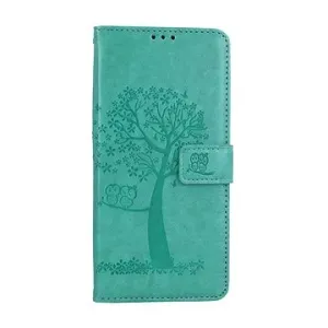 TopQ Puzdro Xiaomi Redmi Note 12 Pro+ 5G knižkové Zelený strom sovičky 106885