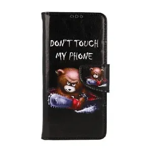 TopQ Puzdro Xiaomi Redmi Note 12S knižkové Don't Touch medvedík 112672