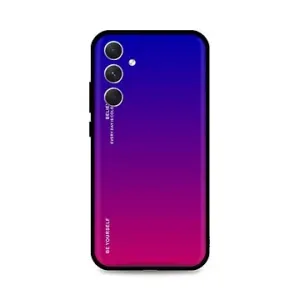 TopQ Kryt LUXURY Samsung A14 pevný dúhový fialový 115011