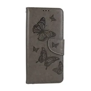 TopQ Pouzdro Samsung A14 knížkové Butterfly šedé 111953